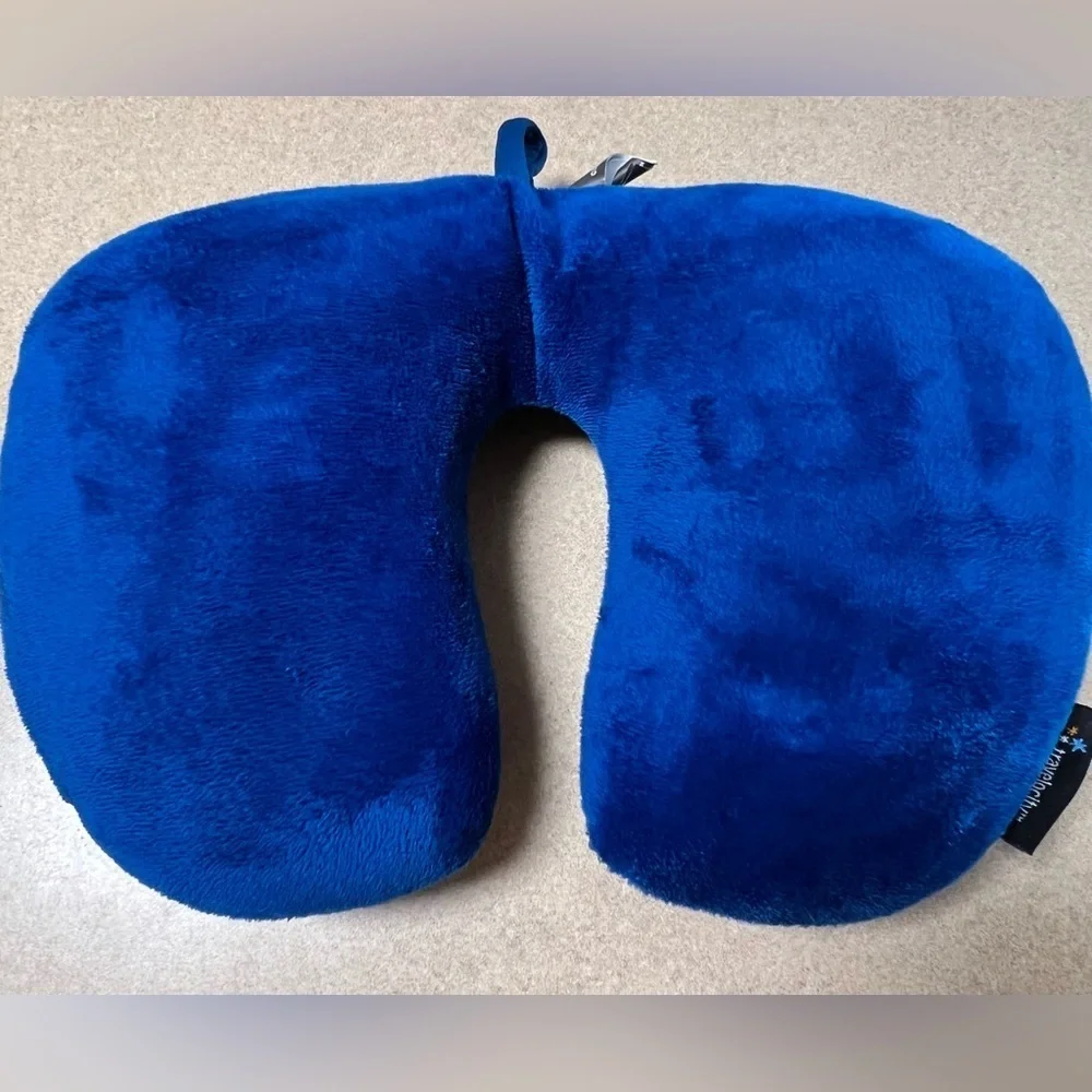 Velocity Plush Royal Blue Travel Pillow